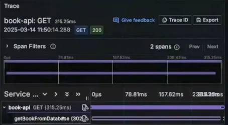 Multiple spans in a trace